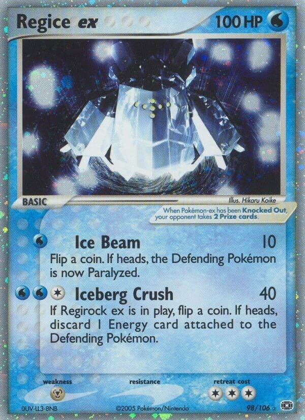 Image for Regice ex (98/106) (EM) - Pokemon