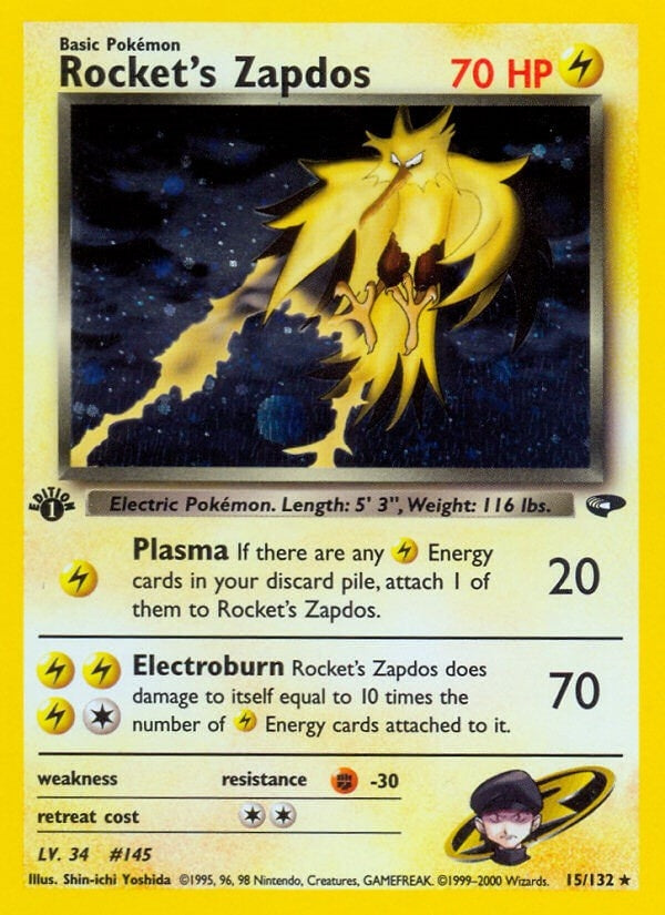 Image for Rocket's Zapdos (015/132) (G2) - Pokemon