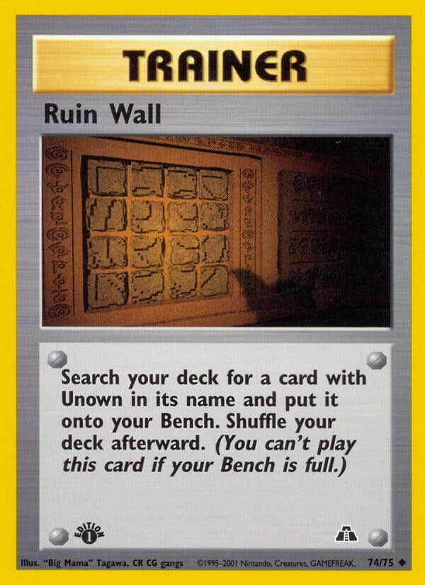 Image for Ruin Wall (74/75) (N2) - Pokemon