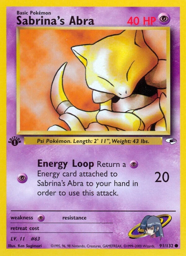 Image for Sabrina's Abra (091/132) (G1) - Pokemon