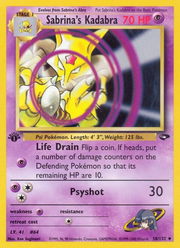 Image for Sabrina's Kadabra (058/132) (G2) - Pokemon
