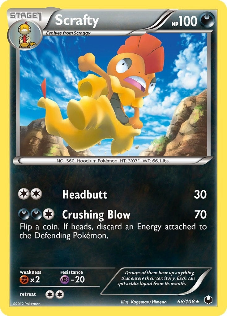 Image for Scrafty (68/108) (DEX) - Pokemon