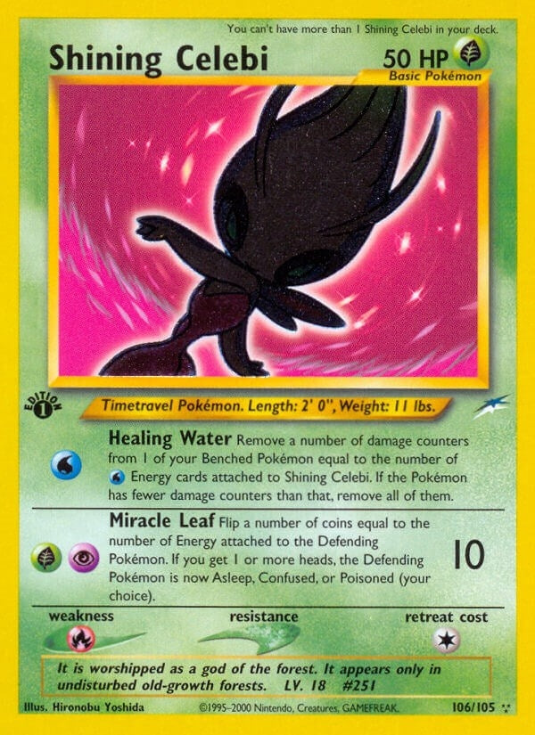 Image for Shining Celebi (106/105) (N4) - Pokemon