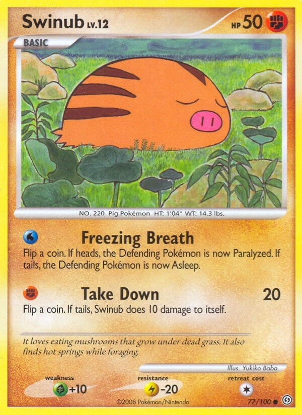 Image for Swinub (77/100) (SF) - Pokemon