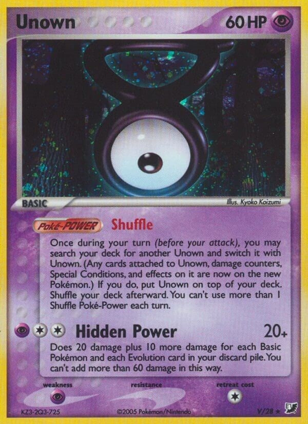 Image for Unown (V) (V/28) (UF) - Pokemon