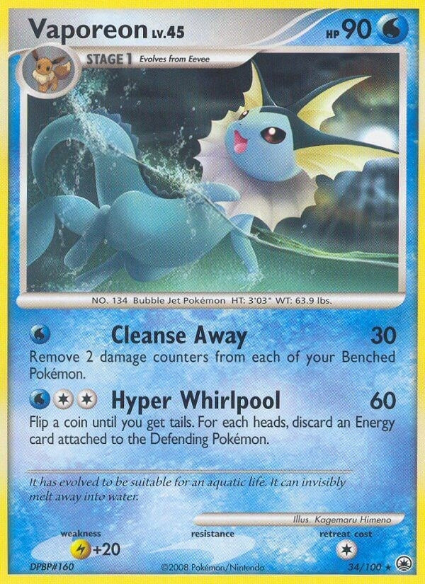 Image for Vaporeon (34/100) (MD) - Pokemon