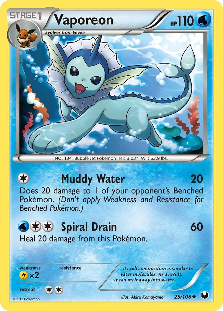 Image for Vaporeon (25/108) (DEX) - Pokemon