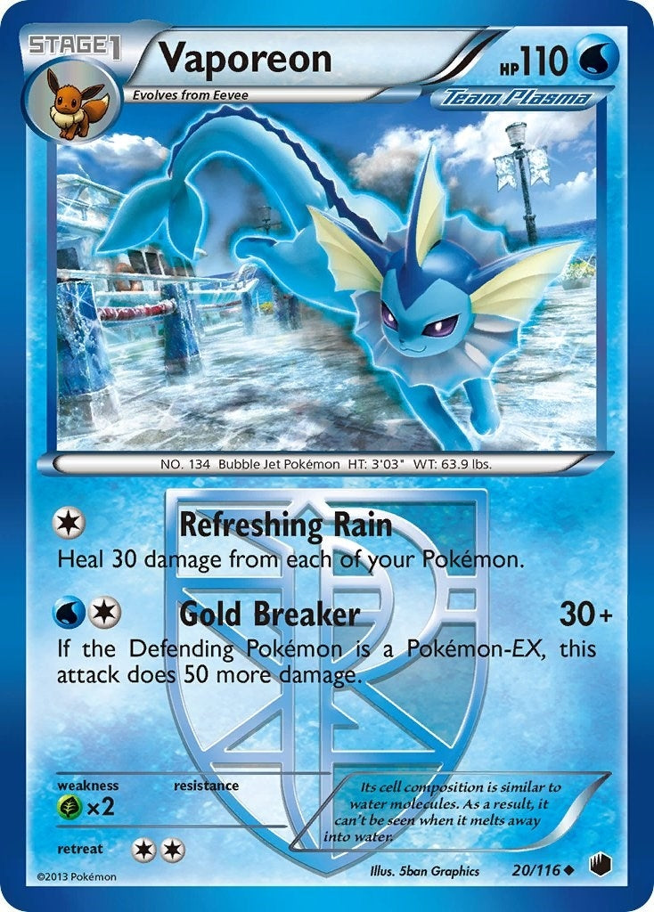 Image for Vaporeon (Team Plasma) (20/116) (PLF) - Pokemon