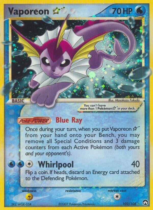 Image for Vaporeon Star (102/108) (PK) - Pokemon