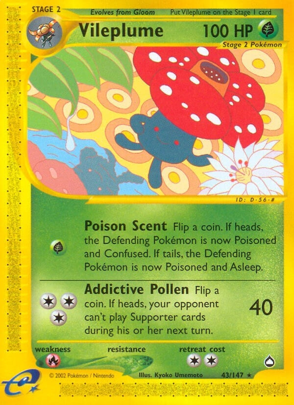 Image for Vileplume (043/147) (AQ) - Pokemon