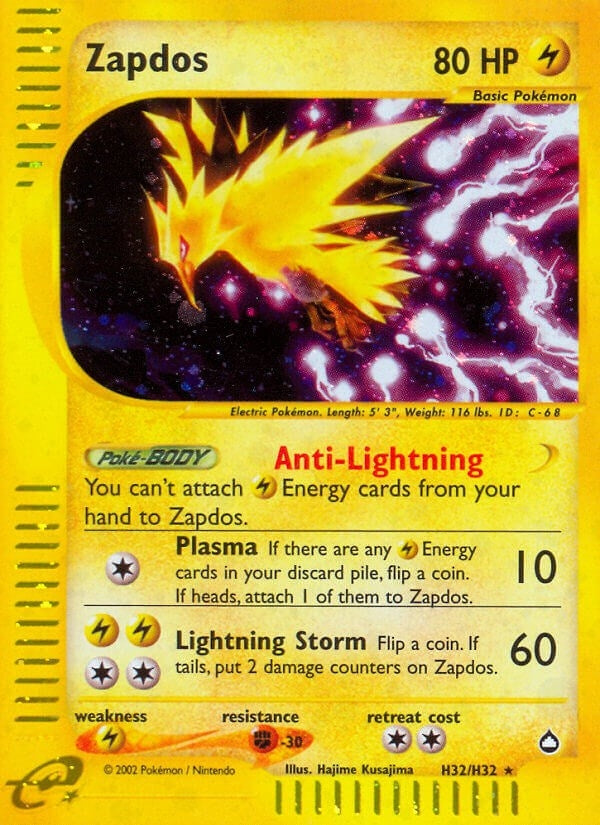 Image for Zapdos (H32) (H32/H32) (AQ) - Pokemon