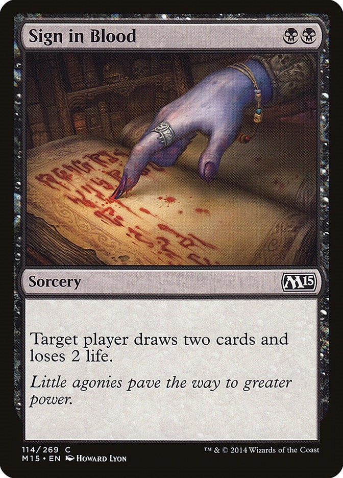 Image for Sign in Blood (114) - Magic: The Gathering