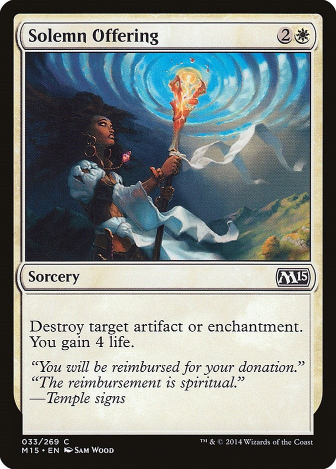 Image for Solemn Offering (33) (M15) - Magic: The Gathering
