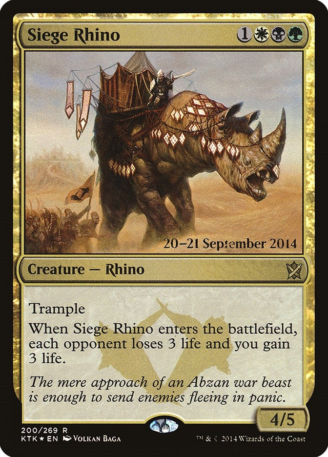 Image for Siege Rhino (200) - Magic: The Gathering