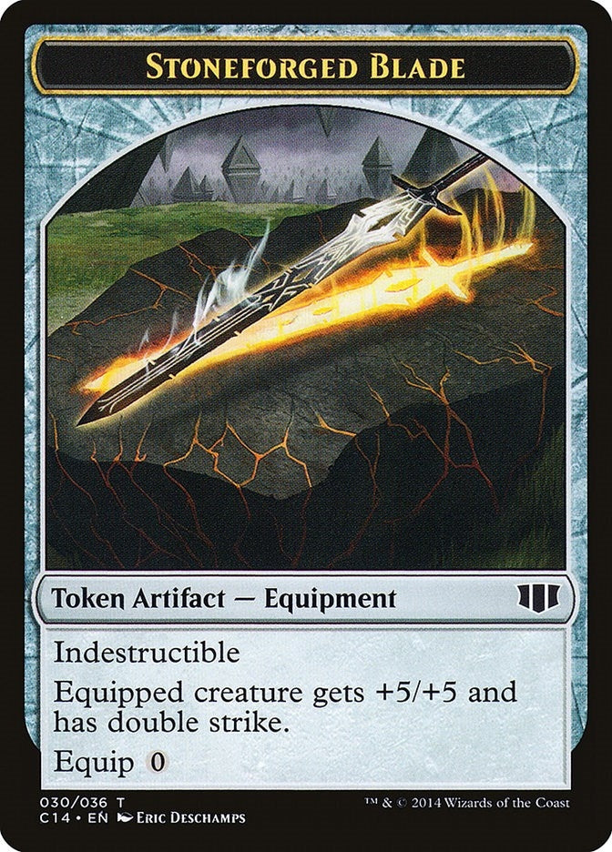Image for Stoneforged Blade // Germ Double-Sided Token (30 // 14) (C14) - Magic: The Gathering