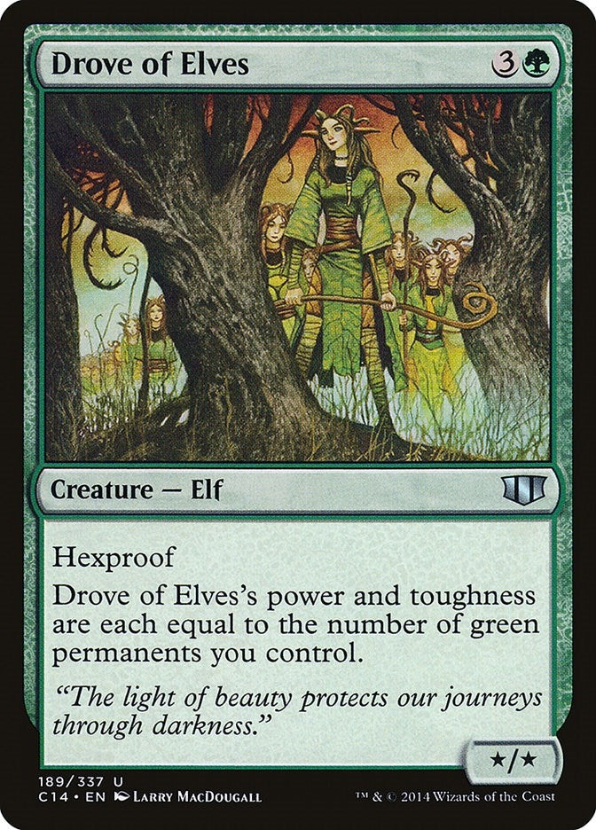 Image for Drove of Elves (189) (C14) - Magic: The Gathering