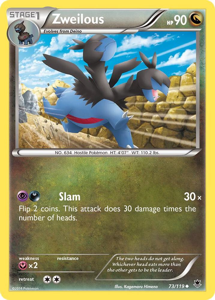 Image for Zweilous (73/119) (PHF) - Pokemon