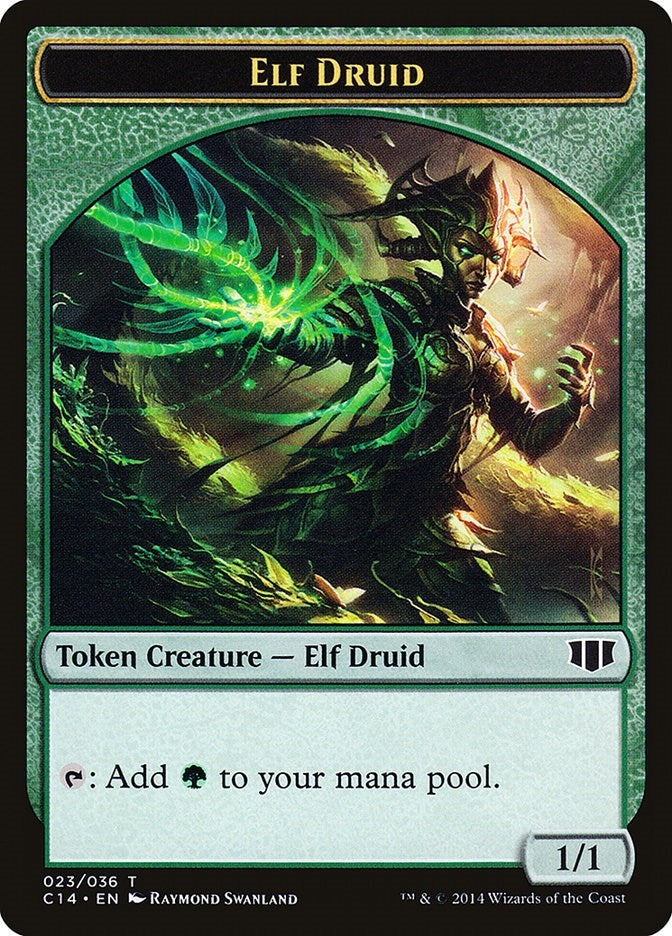 Image for Elf Druid // Beast (020) Double-Sided Token (23 // 20) (C14) - Magic: The Gathering