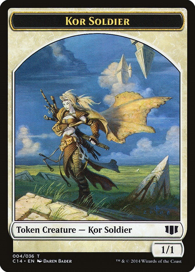 Image for Kor Soldier // Pegasus Double-Sided Token (4 // 5) (C14) - Magic: The Gathering