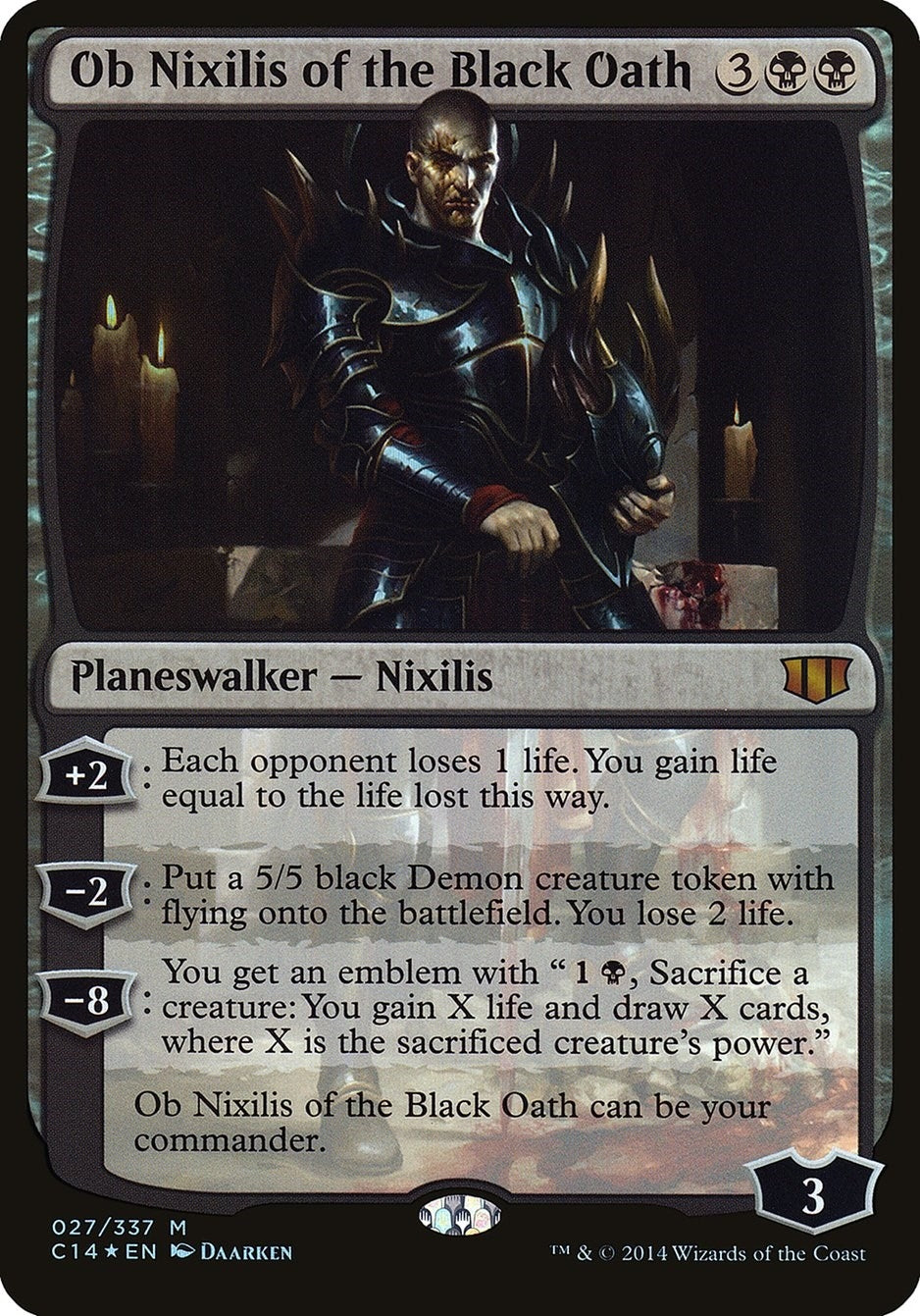 Image for Ob Nixilis of the Black Oath (Commander 2014) (27) (OVER) - Magic: The Gathering