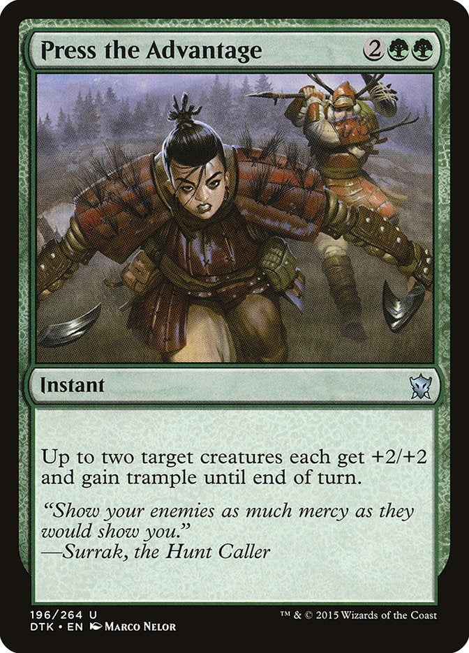 Image for Press the Advantage (196) (DTK) - Magic: The Gathering