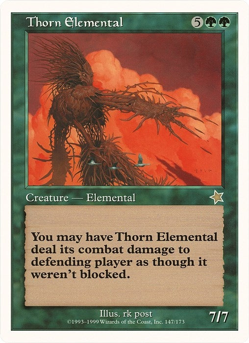 Image for Thorn Elemental (Starter 1999) (147) (OVER) - Magic: The Gathering