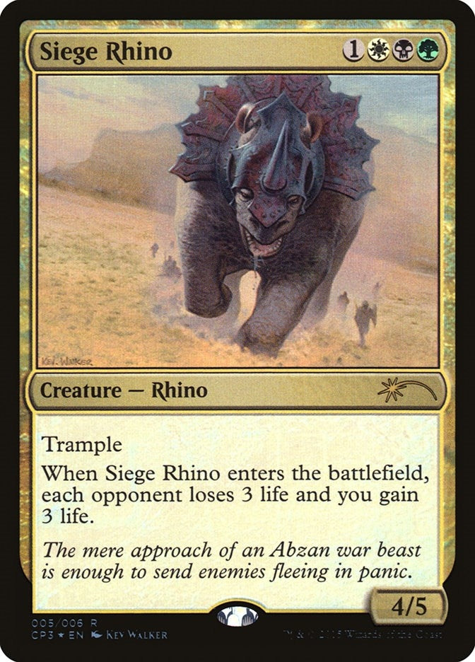 Image for Siege Rhino (5) - Magic: The Gathering