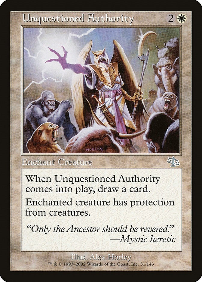 Image for Unquestioned Authority (31) - Magic: The Gathering
