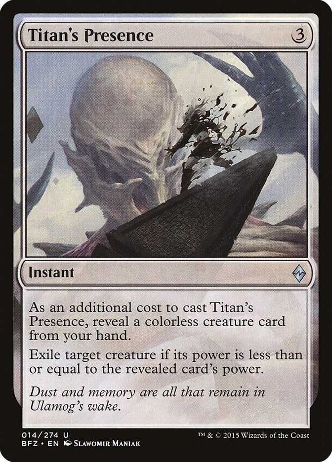 Image for Titan's Presence (14) (BFZ) - Magic: The Gathering