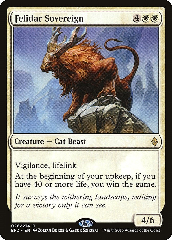 Image for Felidar Sovereign (26) (BFZ) - Magic: The Gathering