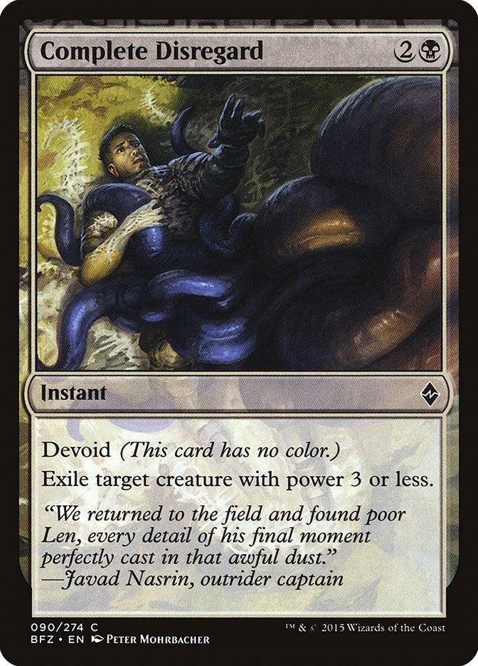 Image for Complete Disregard (90) (BFZ) - Magic: The Gathering