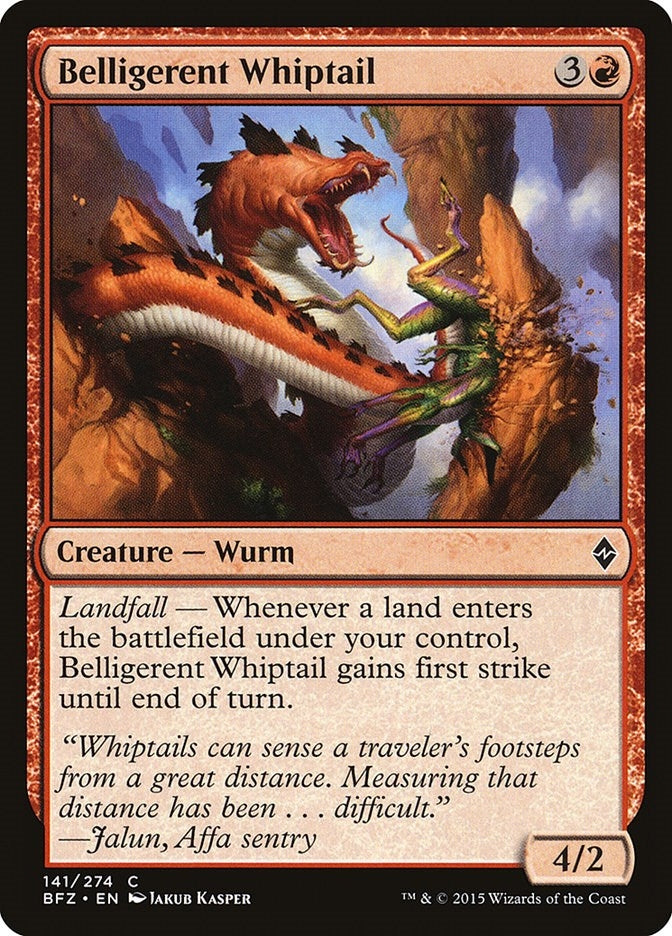 Image for Belligerent Whiptail (141) (BFZ) - Magic: The Gathering
