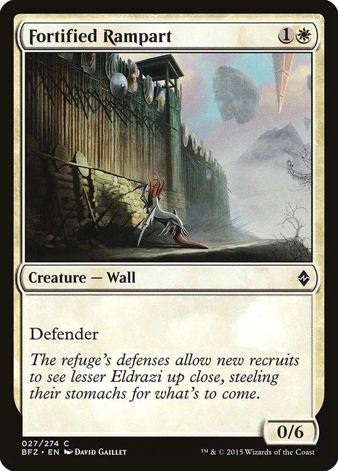 Image for Fortified Rampart (27) (BFZ) - Magic: The Gathering