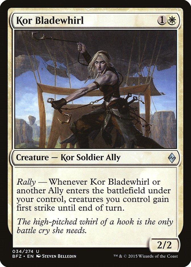 Image for Kor Bladewhirl (34) (BFZ) - Magic: The Gathering