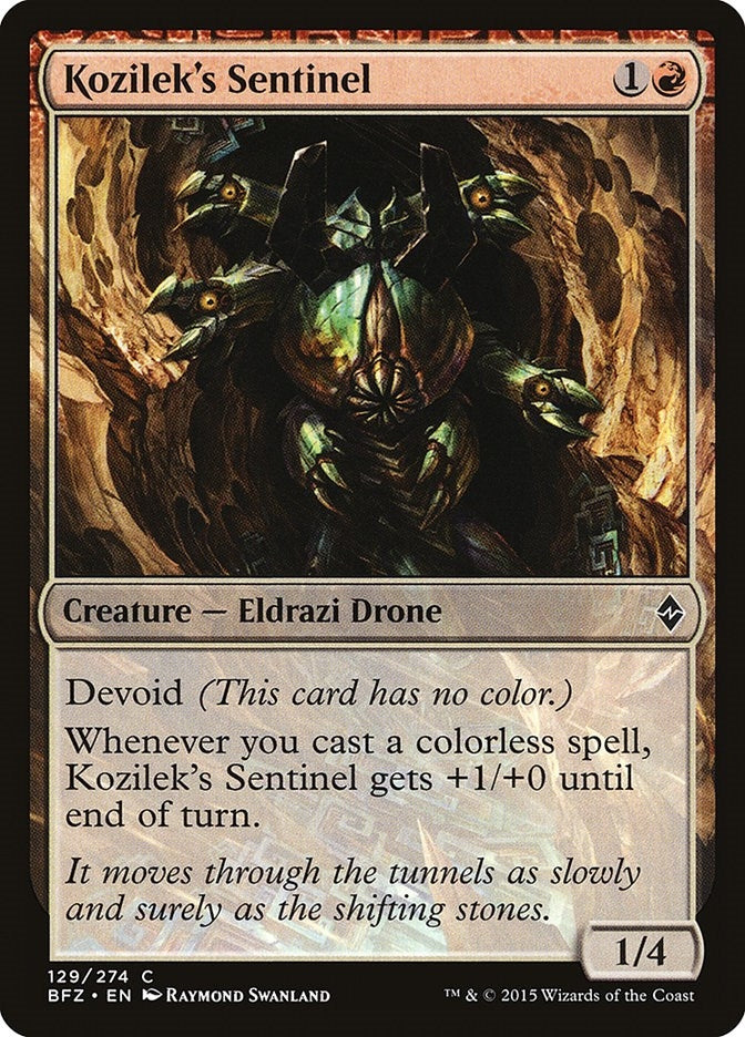 Image for Kozilek's Sentinel (129) (BFZ) - Magic: The Gathering