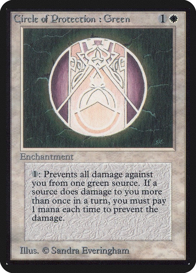 Image for Circle of Protection: Green - Magic: The Gathering