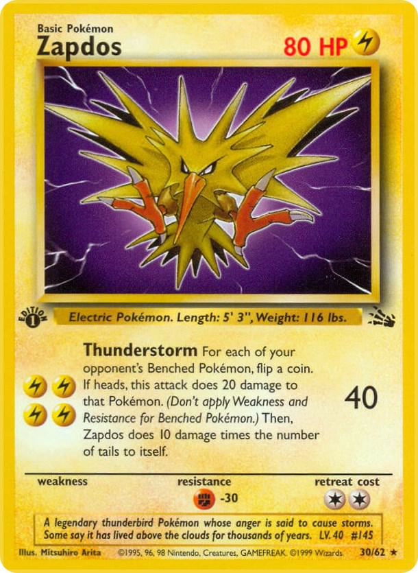 Image for Zapdos (30) (30/62) (FO) - Pokemon