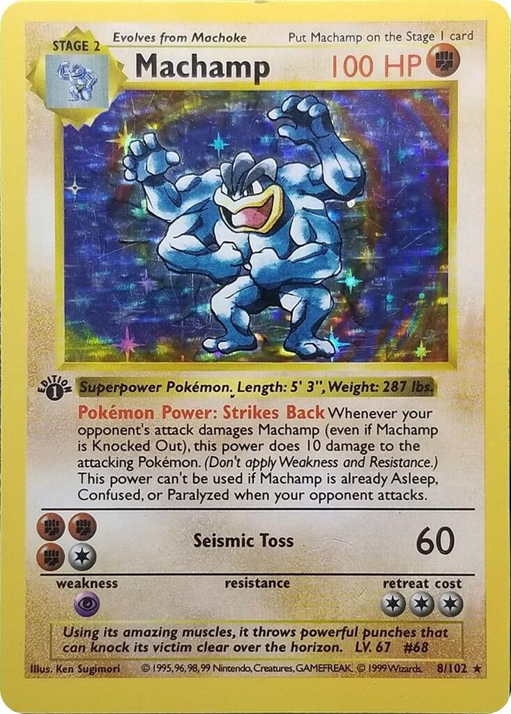 Image for Machamp - 8/102 (Base Set Shadowless) (008/102) (PR) - Pokemon