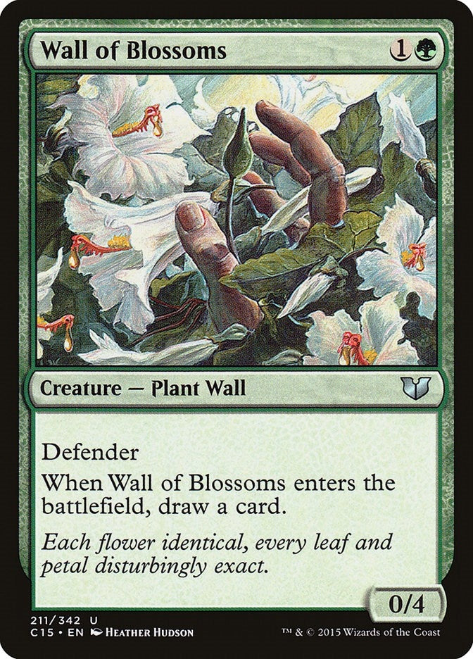 Image for Wall of Blossoms (211) (C15) - Magic: The Gathering