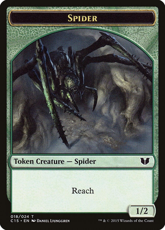 Image for Spider // Dragon Double-Sided Token (18 // 9) (C15) - Magic: The Gathering