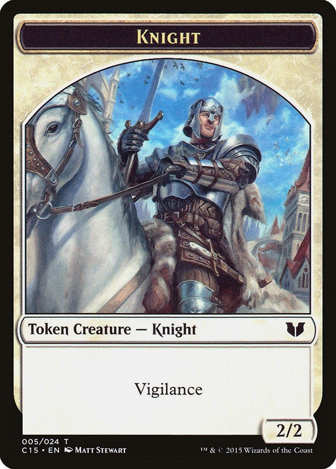 Image for Knight (005) // Spirit (023) Double-Sided Token (5 // 23) - Magic: The Gathering