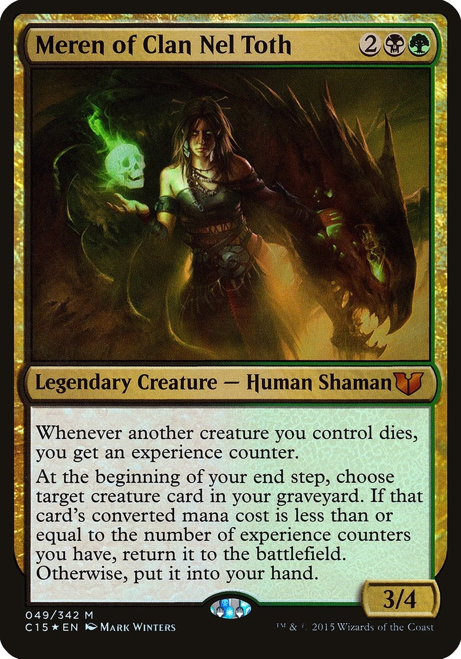 Image for Meren of Clan Nel Toth (Commander 2015) (49) (OVER) - Magic: The Gathering
