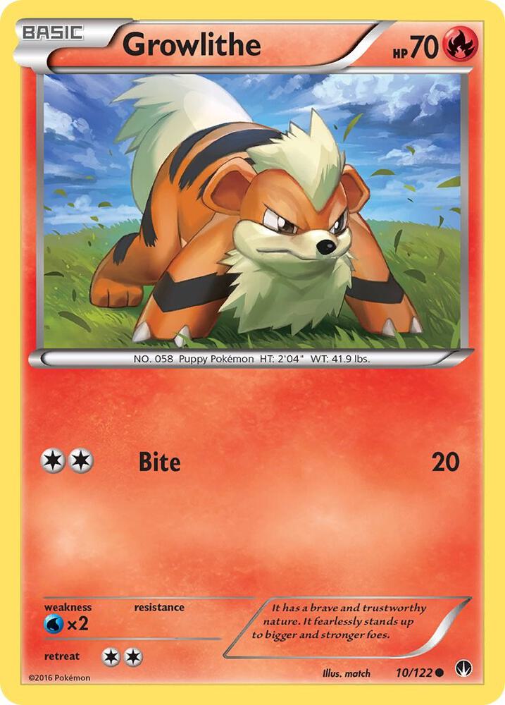 Image for Growlithe (10/122) (BKP) - Pokemon