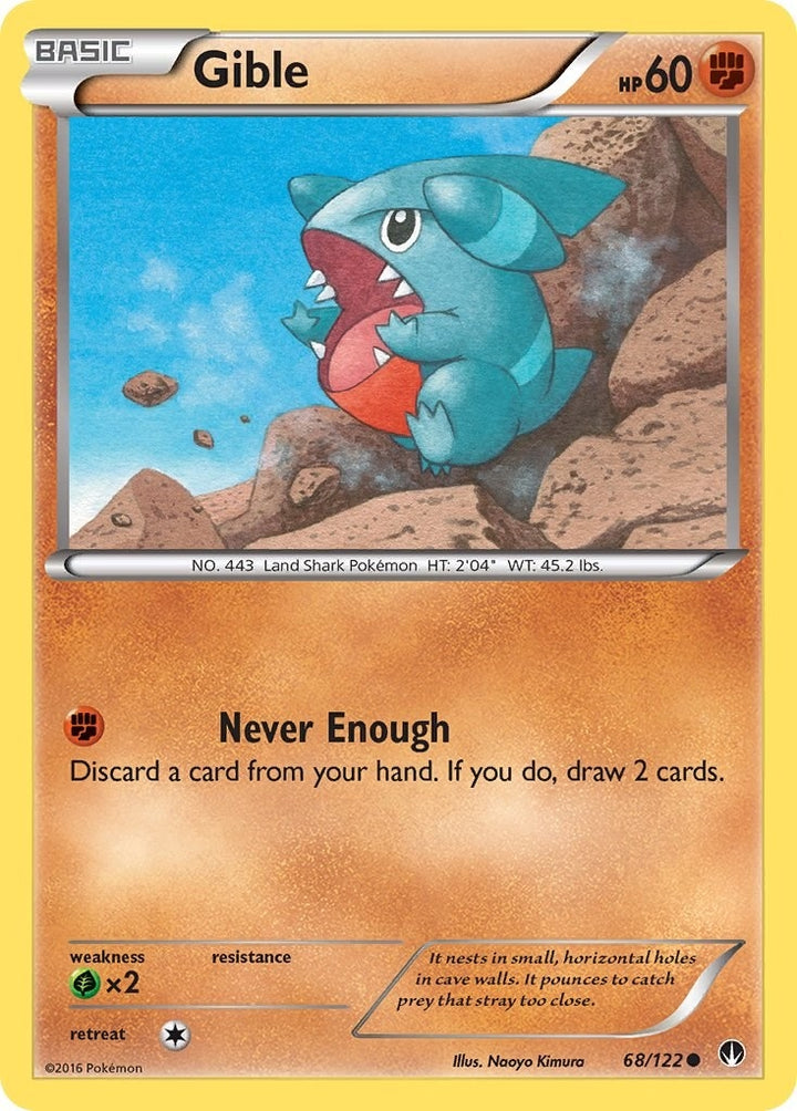 Image for Gible (68/122) (BKP) - Pokemon