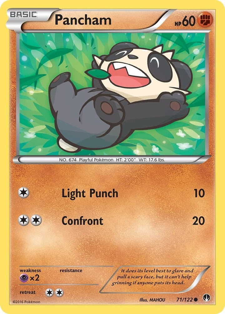 Image for Pancham (71/122) (BKP) - Pokemon