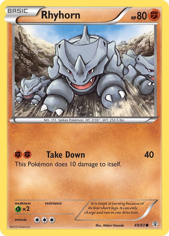Image for Rhyhorn (49/83) (GEN) - Pokemon