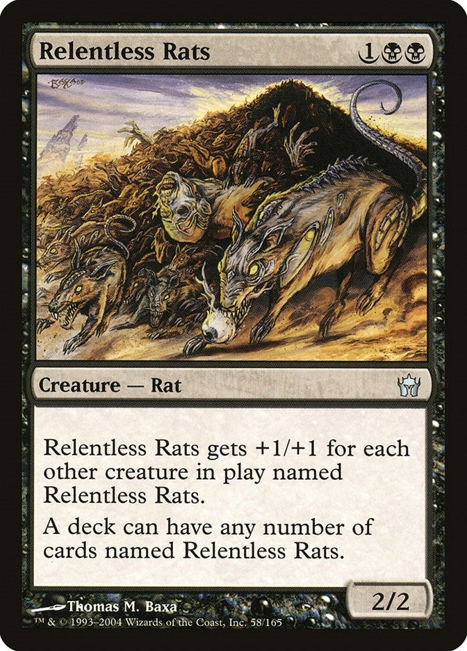 Image for Relentless Rats (58) - Magic: The Gathering