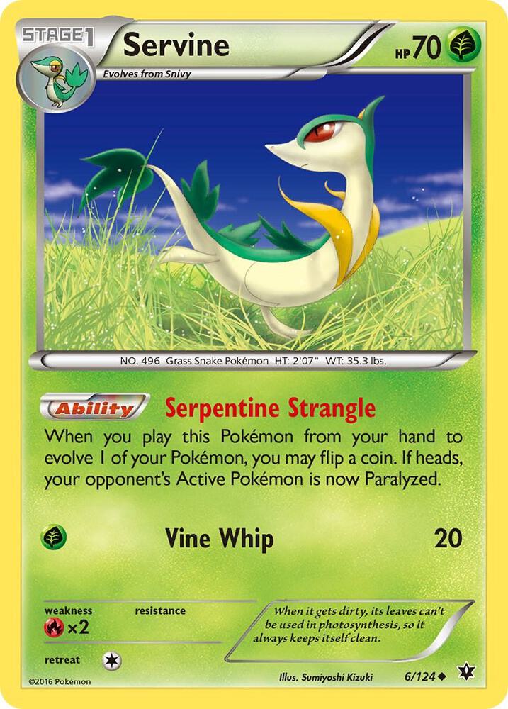 Image for Servine (6/124) (FCO) - Pokemon