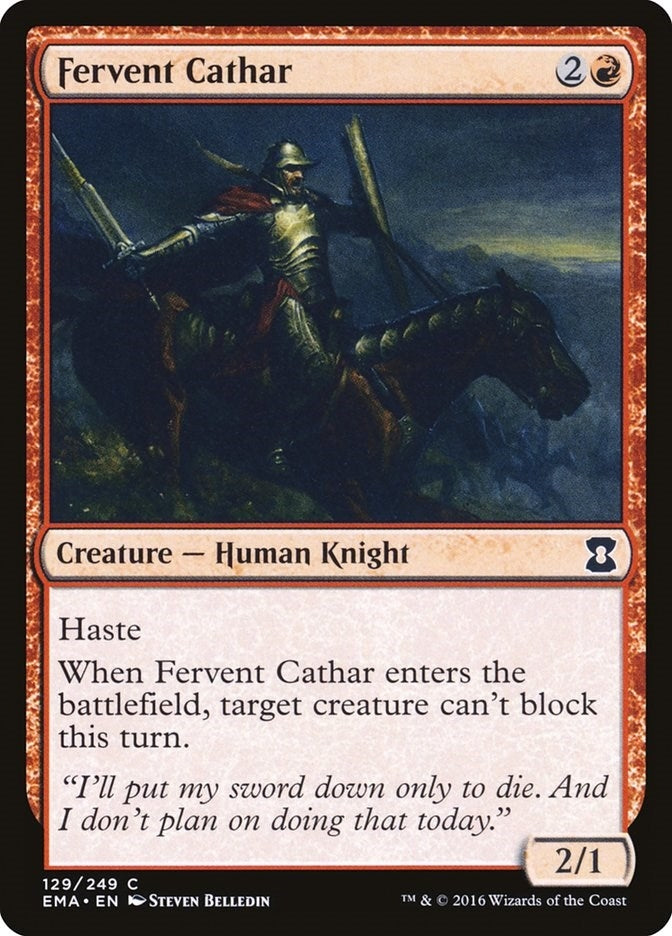 Image for Fervent Cathar (129) - Magic: The Gathering