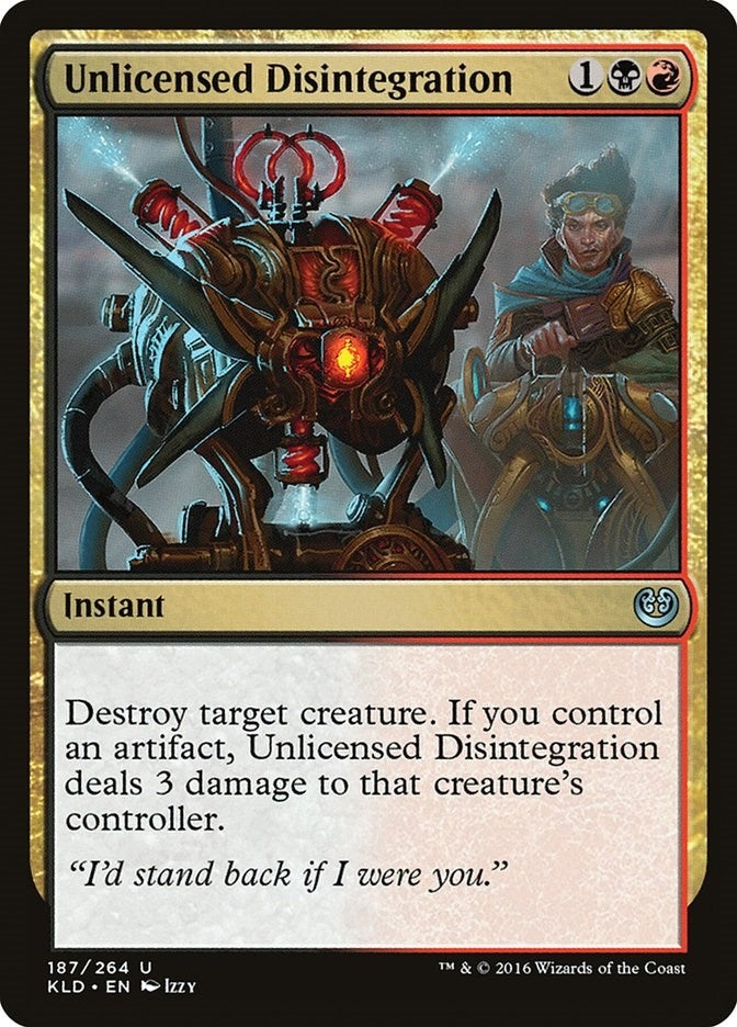 Image for Unlicensed Disintegration (187) - Magic: The Gathering